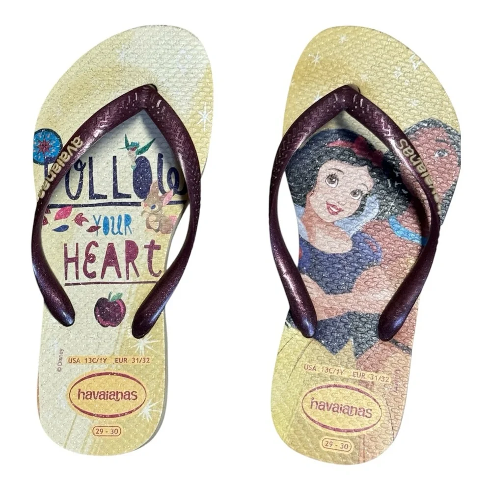 Havaianas Unisex Kids Slim Princess Golden Flip Flops